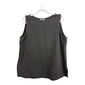 MM LaFleur Sleeveless Top Sz XL Minimalist Twist Shoulder Black Minimalist